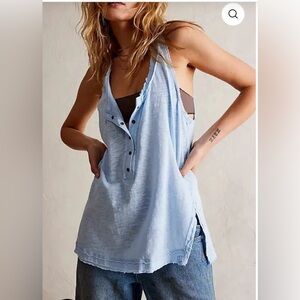 🆕 Free People: Love Language Solid Tank in Dewshine. Size XS.NWT